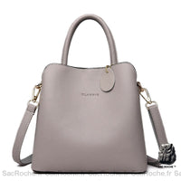 Sac Main Élégant Femme - modèle Gris / 25cm x 12cm x 23cm - Sac Roche ™
