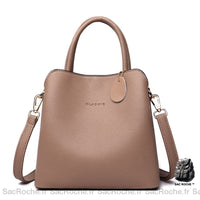 Sac Main Élégant Femme - modèle Kaki / 25cm x 12cm x 23cm - Sac Roche ™