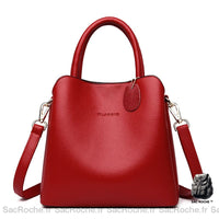 Sac Main Élégant Femme - modèle Rouge / 25cm x 12cm x 23cm - Sac Roche ™