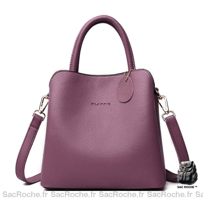 Sac Main Élégant Femme Violet / 25Cm X 12Cm 23Cm À