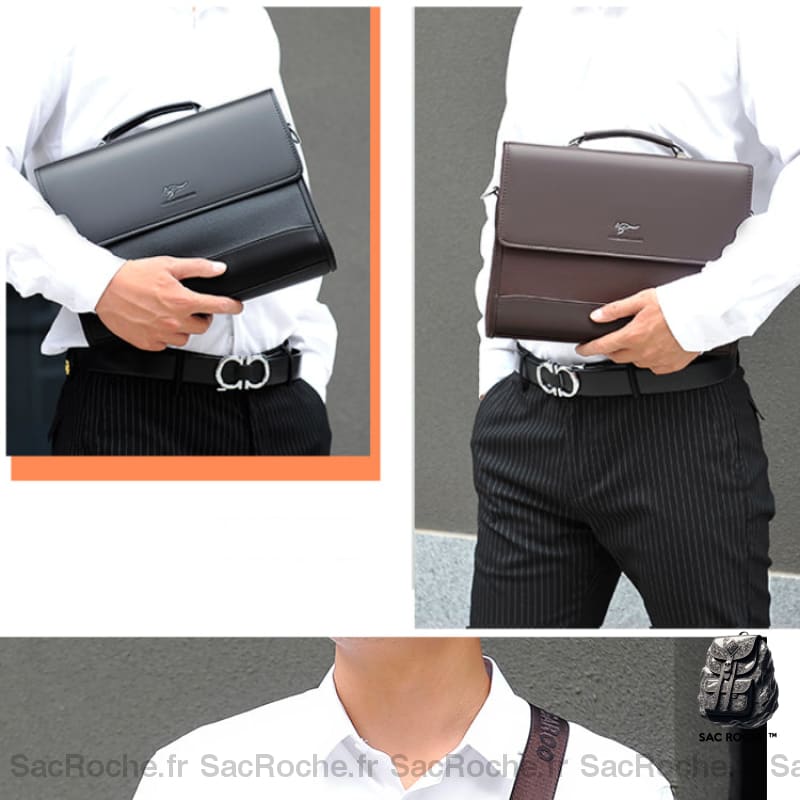 Sac Main Élégant Homme Pu Cartable