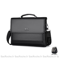 Sac main élégant homme PU - modèle Noir - Sac Roche ™