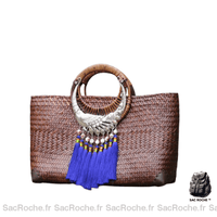 Sac main été femme - modèle Marron - Sac Roche ™