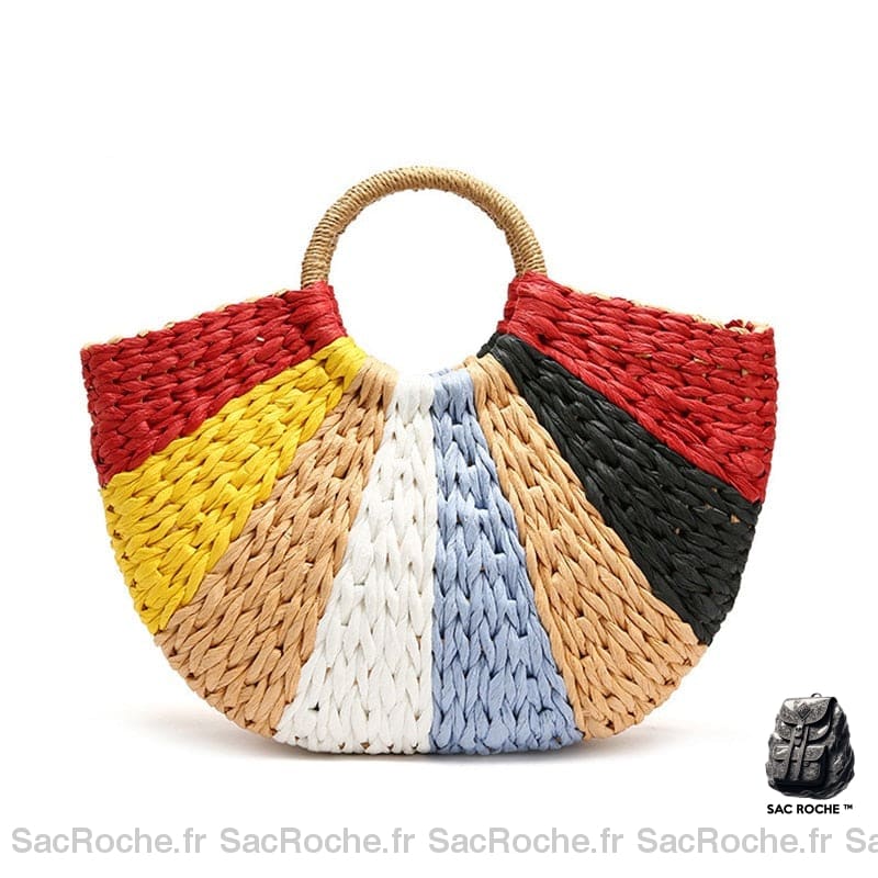 Sac Main Été Femme Pas Cher Multicolor / 40X9X28Cm À