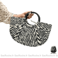 Sac Main Été Femme Pas Cher - modèle Noir et blanc / 40x9x28cm - Sac Roche ™