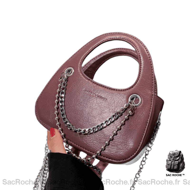 Sac Main Femme 2 Anses Bordeaux / 19X13X8Cm À