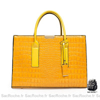 Sac Main Femme Affaire - modèle Jaune - Sac Roche ™