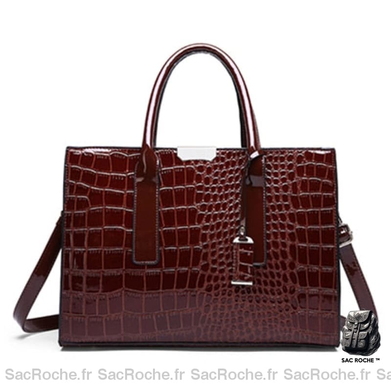 Sac Main Femme Affaire Marron À