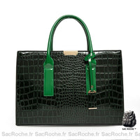 Sac Main Femme Affaire - modèle Vert - Sac Roche ™