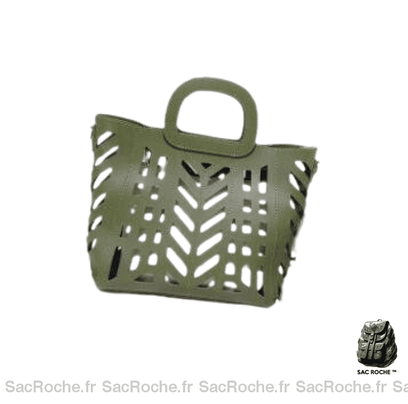 Sac Main Femme Ajoure Vert À