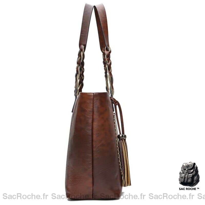 Sac Main Femme Anse Tressée À