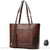 Sac Main Femme Anse Tressée - modèle Marron / 34x12x30cm - Sac Roche ™