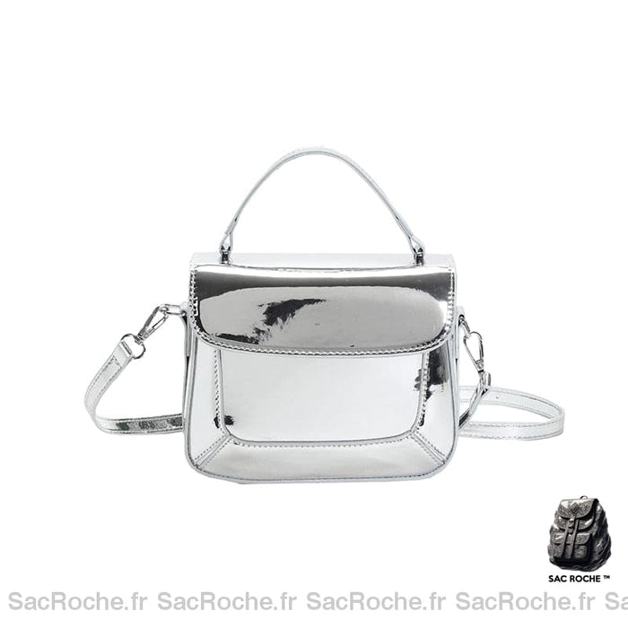 Sac Main Femme Argent Argenté / 20X20X10Cm À Main Femme