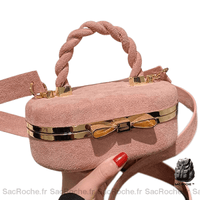 Sac Main Femme Automne Hiver 2019 - modèle Rose / 18x7x10cm - Sac Roche ™
