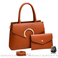 Sac main femme avec portefeuille assorti - modèle Jaune / 31x13x22cm - Sac Roche ™