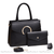 Sac main femme avec portefeuille assorti - modèle Noir / 31x13x22cm - Sac Roche ™