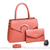 Sac main femme avec portefeuille assorti - modèle Rose / 31x13x22cm - Sac Roche ™