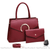 Sac main femme avec portefeuille assorti - modèle Rouge / 31x13x22cm - Sac Roche ™