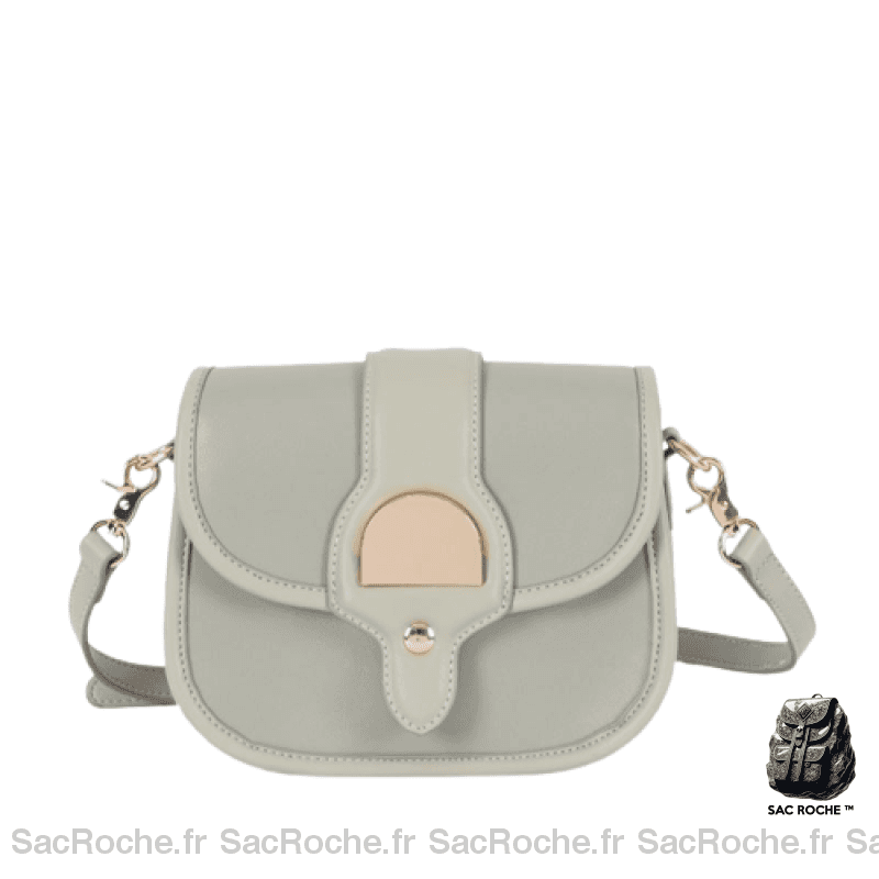 Sac Main Femme Blanc Mini Gris Clair À