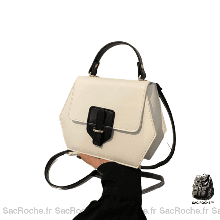 Sac Main Femme Blanc Petit / 16X16X7Cm À
