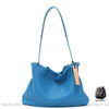 Sac Main Femme Bleu Cuir Luxe À