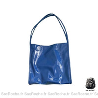 Sac main femme bleu cuir pas cher - Sac Roche ™