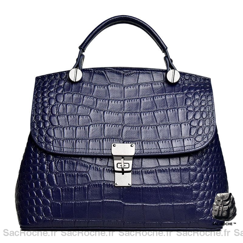 Sac Main Femme Bleu Foncé À