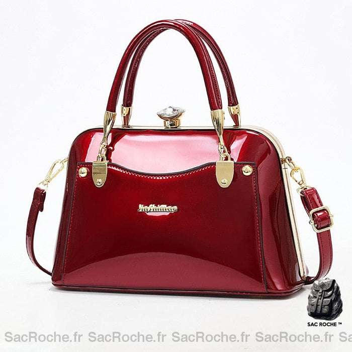 Sac Main Femme Bordeaux À