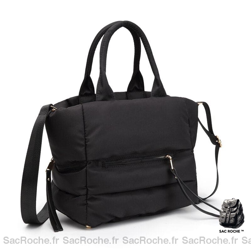 Sac Main Femme Bouffant Noir / 27X 23X16Cm À