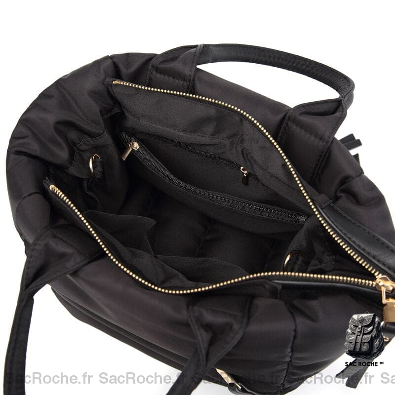 Sac Main Femme Bouffant Noir À