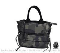 Sac Main Femme Bouffant Noir - modèle Vert armé / 27x 23x16cm - Sac Roche ™