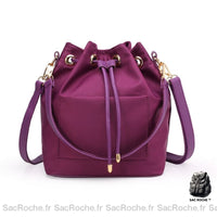 Sac Main Femme Bourse Cuir - modèle Violet - Sac Roche ™