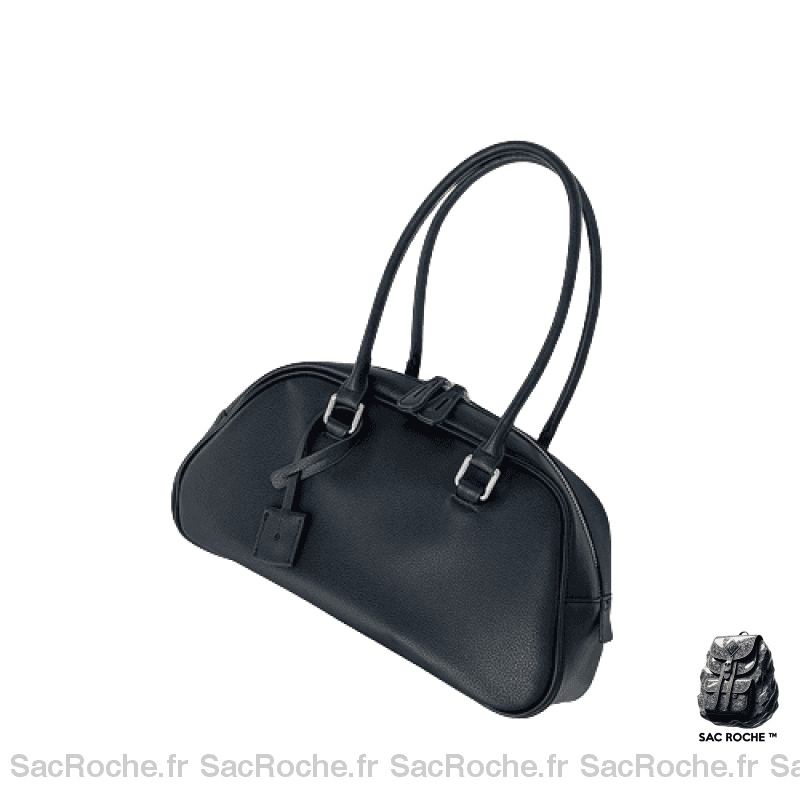 Sac Main Femme Bowling Compact Noir / 35X12X17Cm À