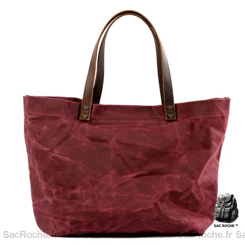 Sac Main Femme Cabas Grand Bordeau / 42X17X37.5Cm À