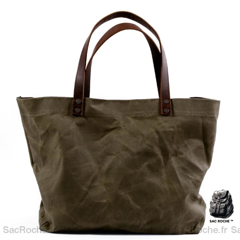 Sac Main Femme Cabas Grand Vert / 42X17X37.5Cm À