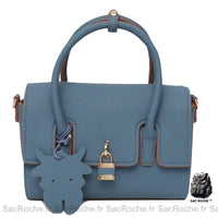 Sac Main Femme Cadenas - modèle Bleu - Sac Roche ™