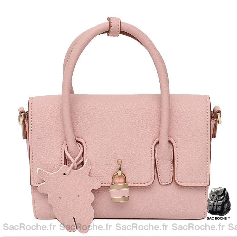 Sac Main Femme Cadenas Rose À