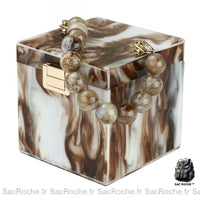 Sac Main Femme Carré - modèle Marron foncé - Sac Roche ™