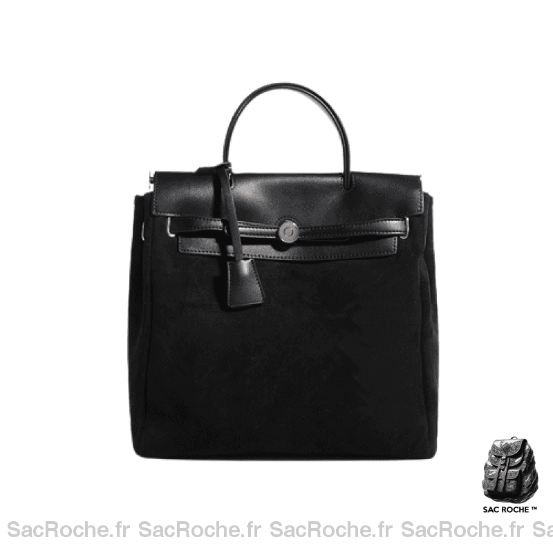 Sac Main Femme Carrés - Élégance Assurée! Noir / 30X30Cm À