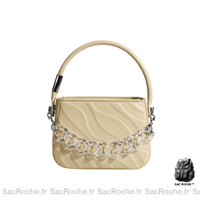 Sac Main Femme Chaînette Élégant - modèle Jaune - Sac Roche ™