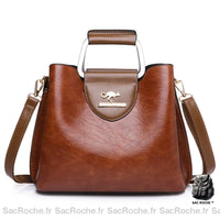 Sac Main Femme Chic - modèle Marron - Sac Roche ™