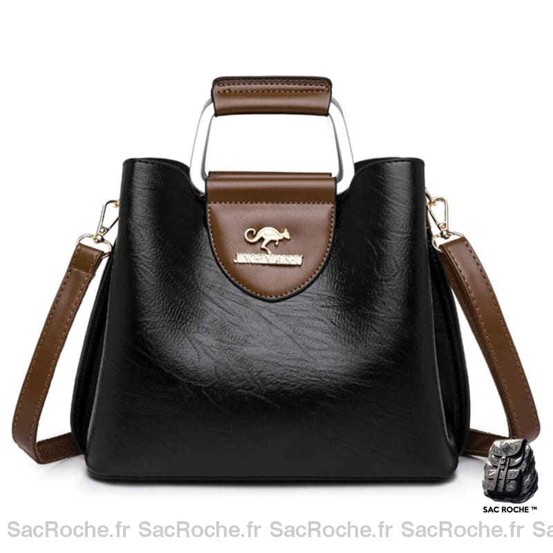 Sac Main Femme Chic Noir À