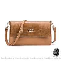 Sac Main Femme Chic Pas Cher - modèle Marron / 26x15x4.5cm - Sac Roche ™
