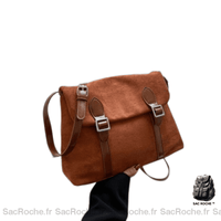 Sac Main Femme College - modèle Marron / 30x9x22cm - Sac Roche ™