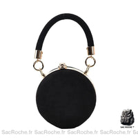 Sac Main Femme Couleur Daim Élégant - modèle Noir / 13x13x7cm - Sac Roche ™