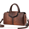 Sac Main Femme Crocodile Marron / 30Cm À