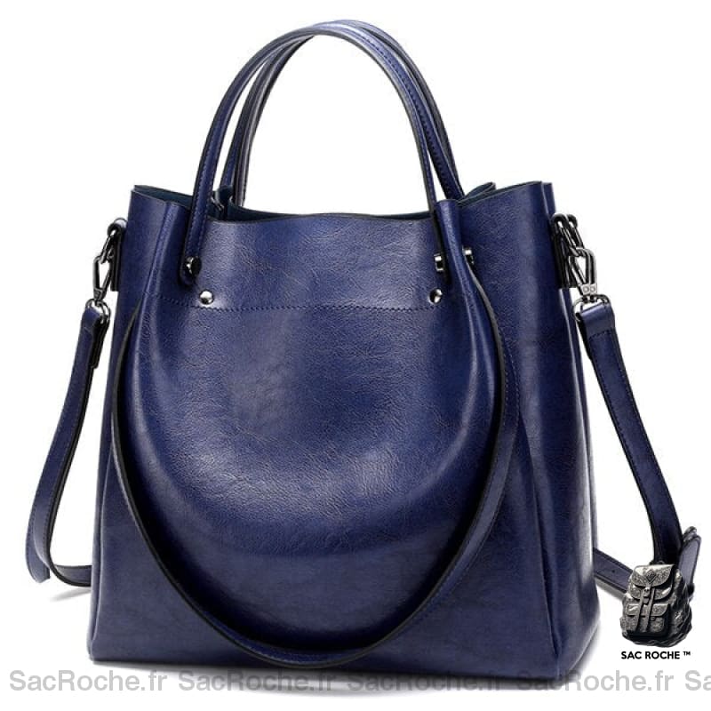 Sac Main Femme Cuir Abordable Bleu À