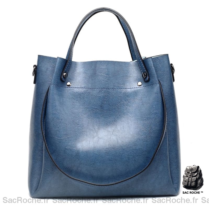 Sac Main Femme Cuir Abordable Bleu Claire À