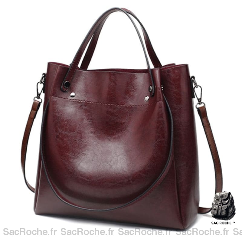 Sac Main Femme Cuir Abordable Café À