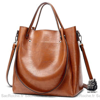 Sac Main Femme Cuir Abordable - modèle Marron - Sac Roche ™